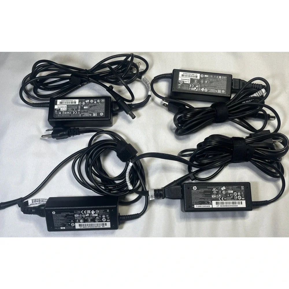 LOT OF 4* Genuine HP 65W Laptop Power Supply Adapter 19.5V 3.33A Big Tip 7.4mm